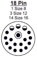 DM-24-18M/F - DM Series Metal Bulkhead Connector Kit, 18 Circuit