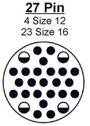 DM-24-27M/F - DM Series Metal Bulkhead Connector Kit, 27 Circuit